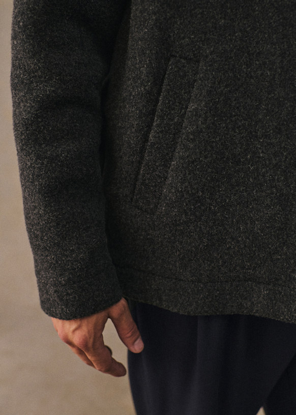 Lilio Jacket - Mottled anthracite - Wool - Octobre Éditions
