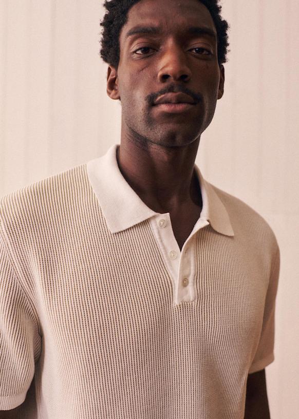 Sorel Knit Polo - Ecru / Beige - Organic cotton - organic textile Sorel Knit Polo - Ecru / Beige - Organic cotton - organic textile