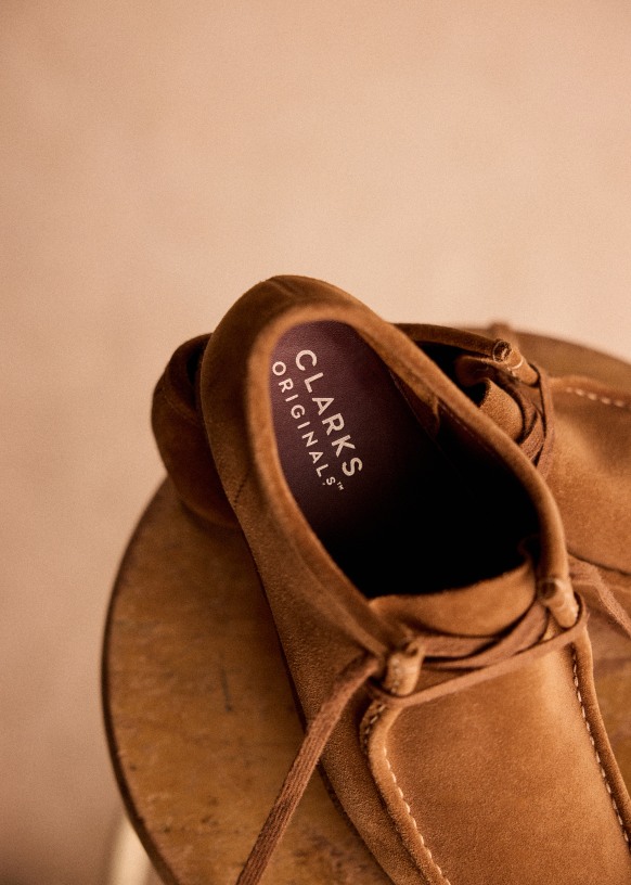 Clarks Wallabee Loafers Cola Leather Sezane