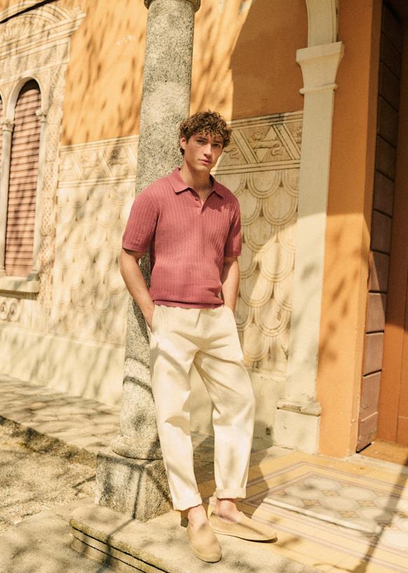 Pablo Knit Polo - Vintage Pink - Organic cotton - organic textile