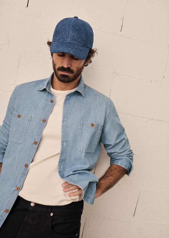 Faded jeans shirt hot sale