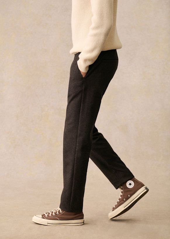 Danny Wool Trousers - Micro houndstooth Anthracite - Virgin wool