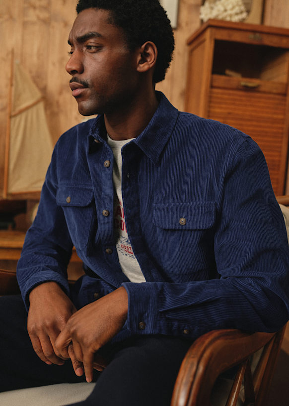 Daris Overshirt - Blue - Organic cotton - organic textile - Sézane