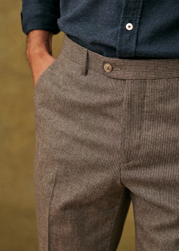 Regular Fit Herringbone Suit Trousers | M&S Collection | M&S
