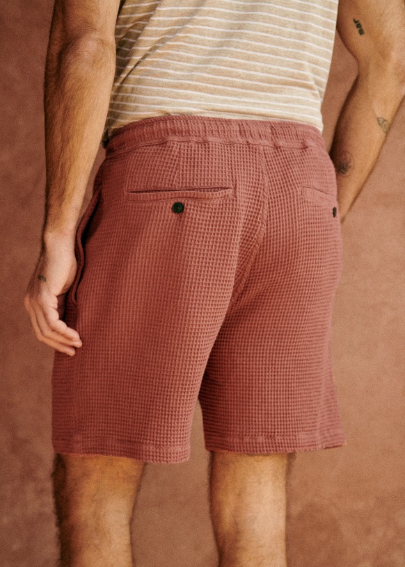 Priam Waffle Short - Ecru - Organic cotton - organic textile - Sézane