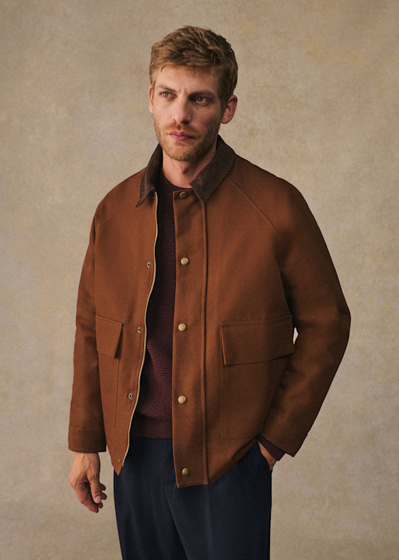 Tarlon Blouson - Brown - Organic cotton - organic textile - Sézane