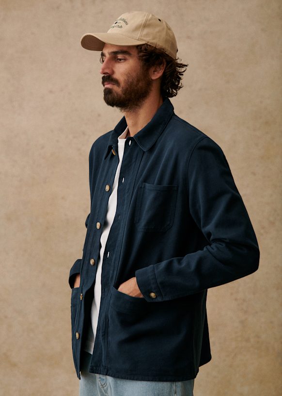 Will Jacket - Navy - Organic cotton - organic textile - Sézane