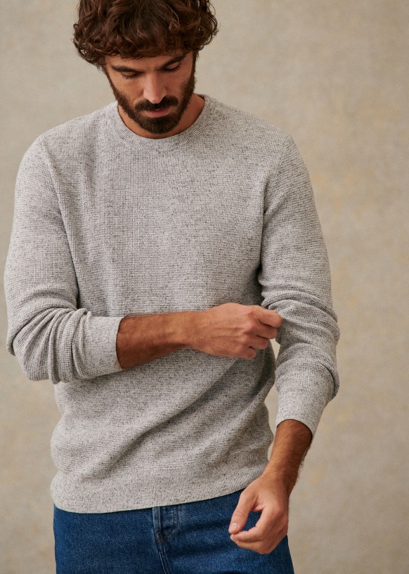 Pull Harry Gris Coton Octobre Editions