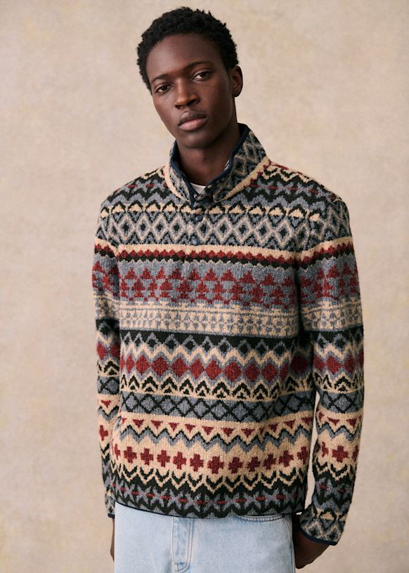 Tucker Fleece - Christmas Jacquard - Recycled polyester - Sézane