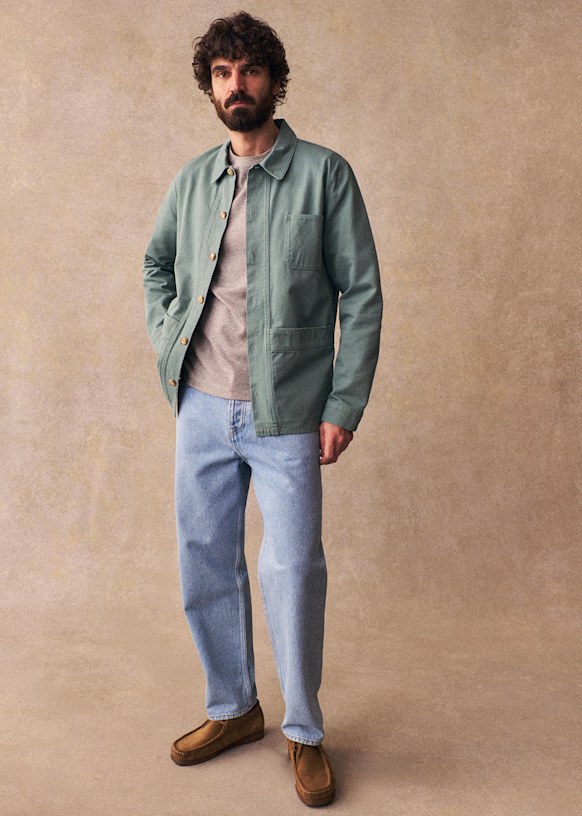 Will Jacket - Clay Green - Organic cotton - organic textile - Sézane