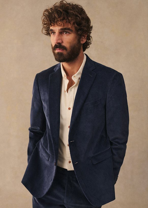 Warren ベロアスーツジャケット - ダークグリーン - コットン - Sézane