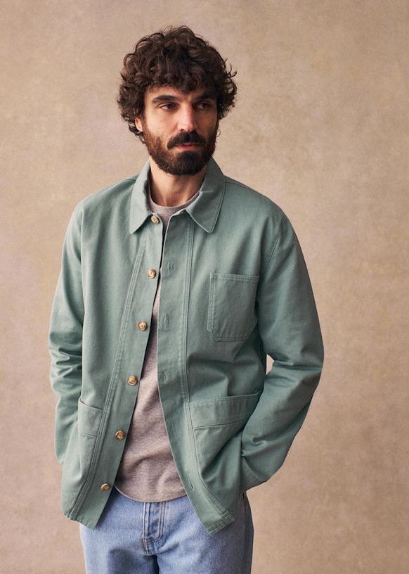 Will Jacket - Clay Green - Organic cotton - organic textile - Sézane