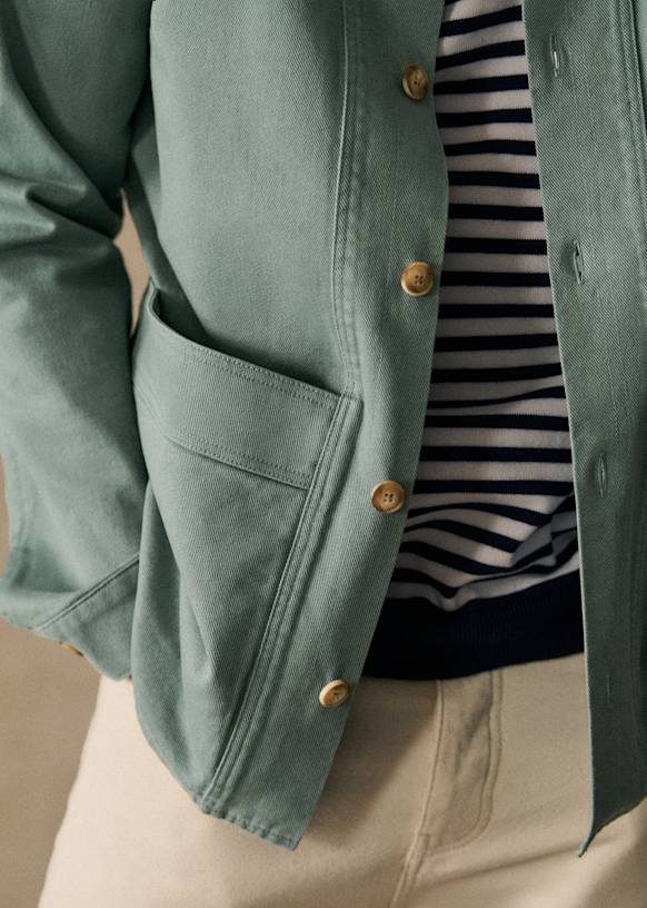 Will Jacket - Dark Green - Organic Cotton - Sézane