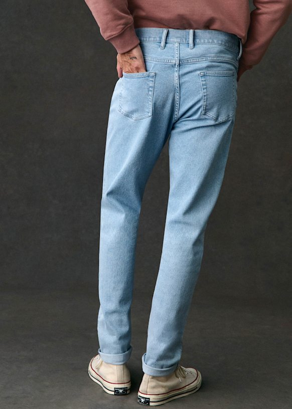 Avi Slim Jeans - Washed Blue Denim - Organic cotton - organic