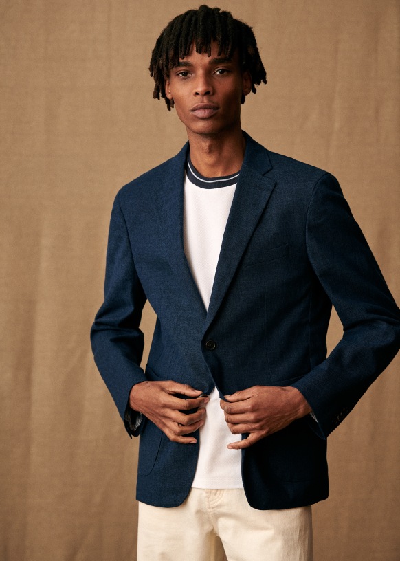 Navy coat jacket best sale