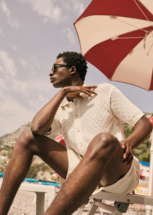 Nurel Mesh shirt - Ecru - Organic cotton - organic textile - Sézane