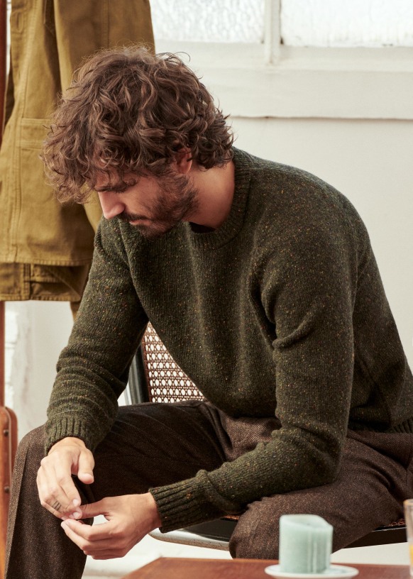 Khaki discount wool jumper