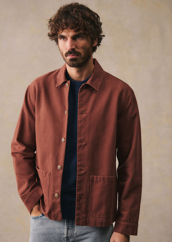Tim Jacket - Rust - Organic cotton - organic textile Tim Jacket - Rust - Organic cotton - organic textile