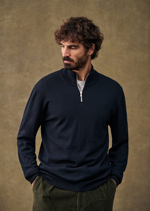 Matthis Sweater - Mottled Grey - Merino Wool - Sézane