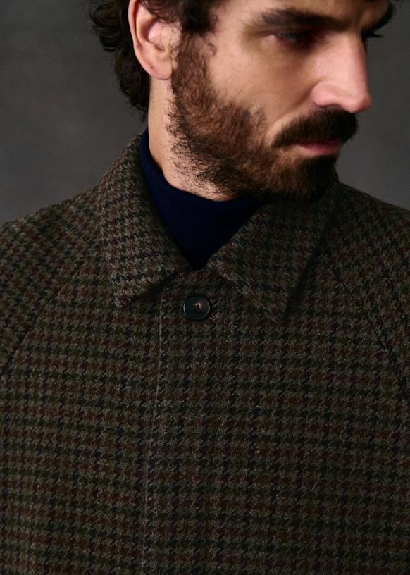 Weldon Coat - Charcoal Grey Speckled - Wool - Octobre Éditions
