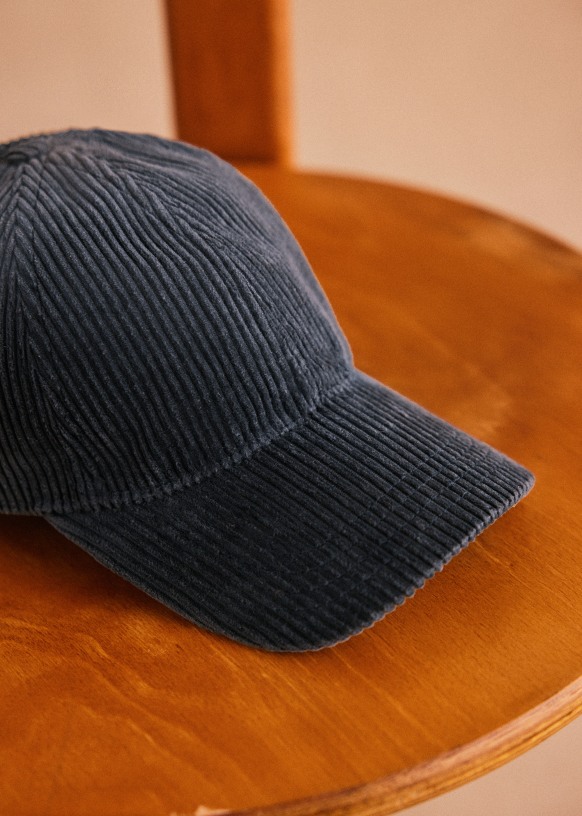Chase Corduroy Cap - Large Khaki Rib - Cotton - Sézane
