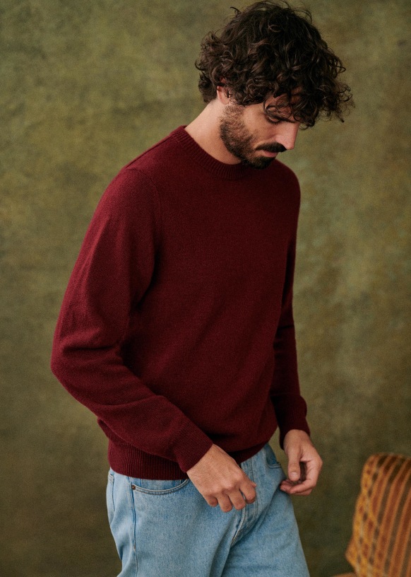 Flynn Sweater Burgundy Wool Octobre ditions