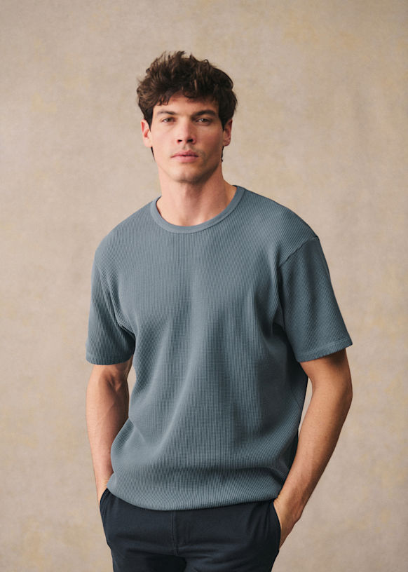 Loise T-Shirt - Steel Blue - Organic cotton - organic textile - Sézane