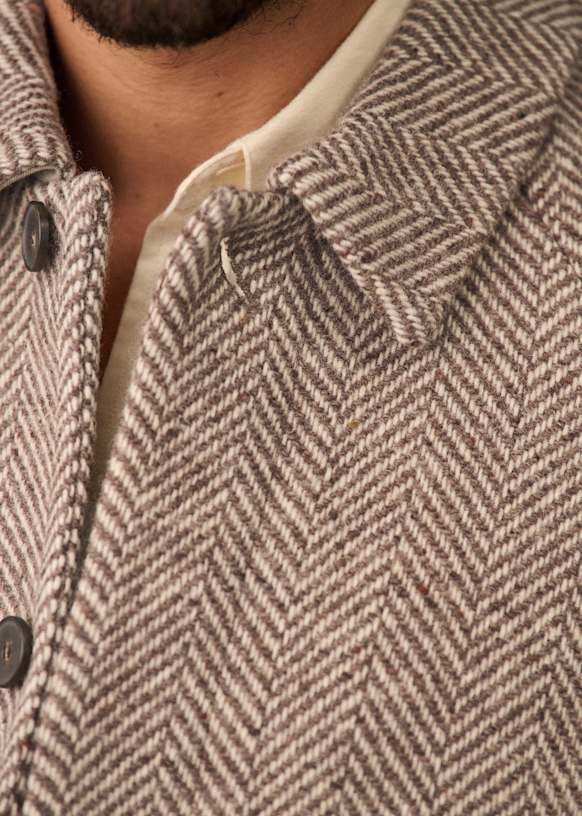 Beige herringbone coat deals