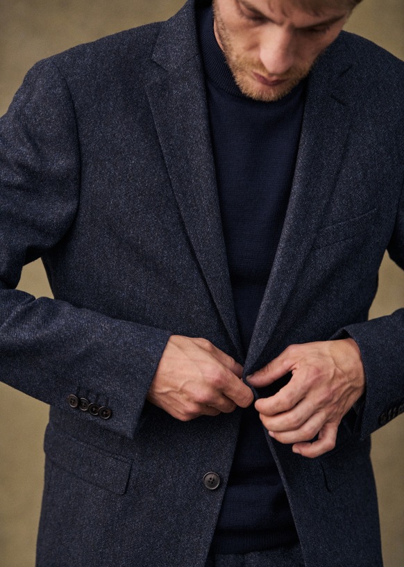 Veste fuji chevron mix tweed top