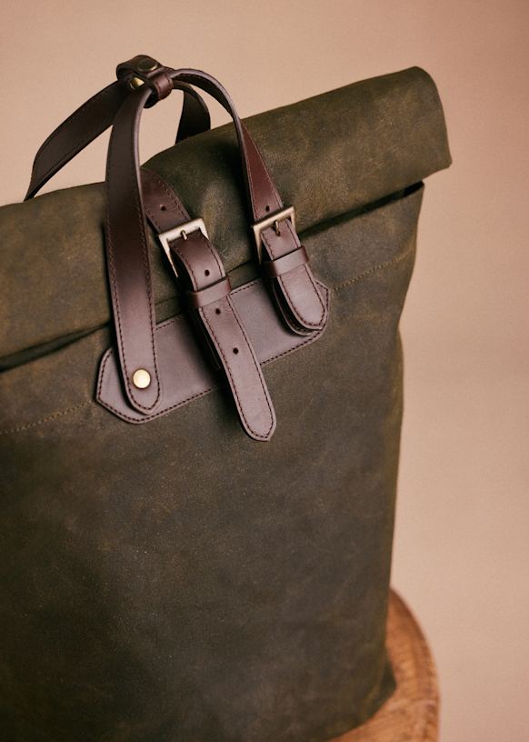 Indy Backpack - Olive Green - Cotton - Sézane