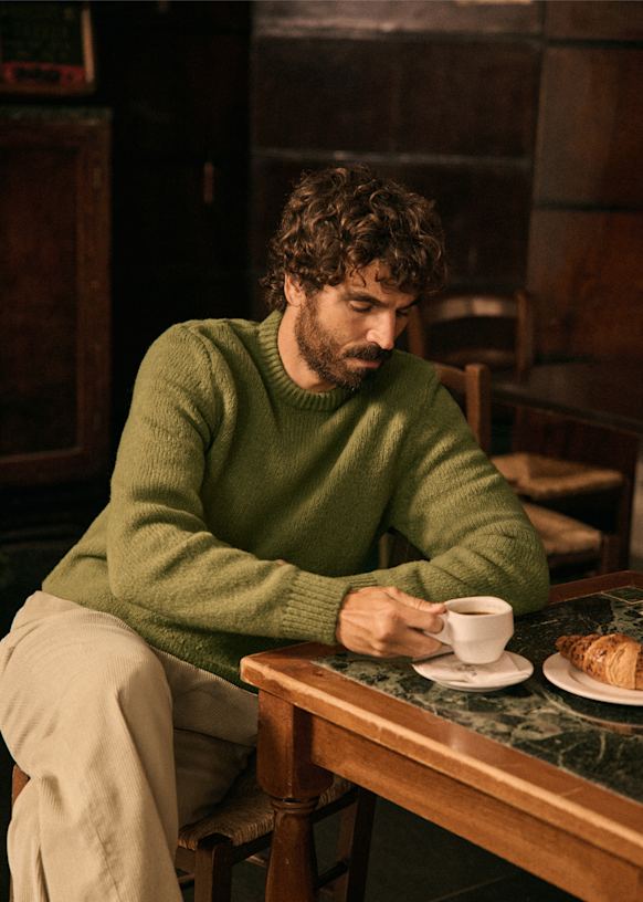 Fergie Sweater - Mottled Pink - Wool - Sézane