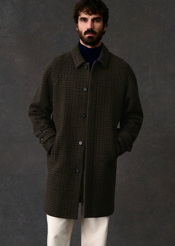 Weldon Coat - Charcoal Grey Speckled - Wool - Sézane