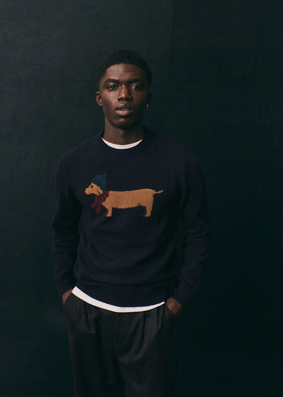 Teckel Sweater - Navy - Wool - Octobre Éditions