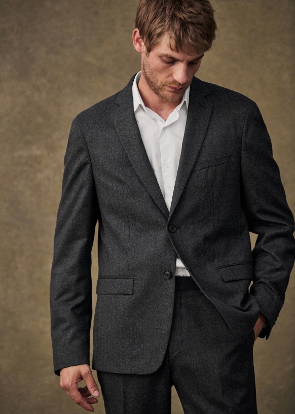 Veste Warren Serge Foulee Gris Laine Octobre Editions